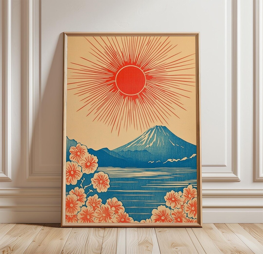 Mount Fuji Japanese Poster Print | Vintage Japan Landscape Wall Art ...