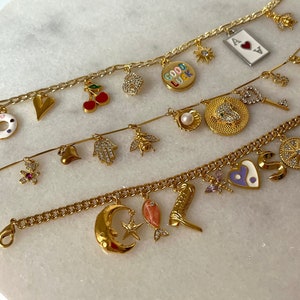 Build Your Own Custom Charm Bracelets,Personalized Charm Bracelet for Women,Pick Your Charms,Gold Charm Bracelet,Gift for Her, Bridesmaid