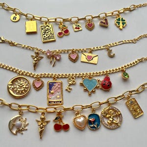 Gold Custom Charm Bracelet,Custom Bracelet for Women,Design Your Own Jewelry,Choose Your Charms,Gift for Her,Personalized Birthday Gifts