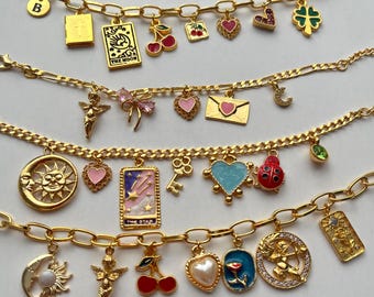 Gold Plated Custom Charm Bracelet: Design Your Own Jewelry