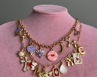 Personalized Gold-Plated Charm Necklace: Build Your Own Custom Jewelry