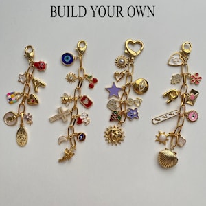 Custom Charm Keychain,Build Your Own Bag Charm,Custom Charms,Personalized Key Ring Gift for Her,Purse Accessory