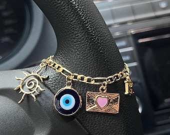 Build Your Own Car Charm, Custom Steering Wheel Chain, Personalized Car Accessories, Car Jewelry, Unique Car Gift,Christmas Gift for Her
