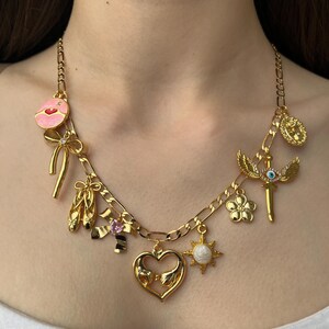 Custom Charm Necklace for Women,Create Your Own Charm Necklace,Pick Your Charms,Vintage Chunky Charm Necklace,Personalized Gift for Her
