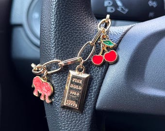 Build Your Own Car Charm, Custom Steering Wheel Chain, Personalized Car Accessories Car Jewelry, Unique Car Gift,Christmas Gift for Her