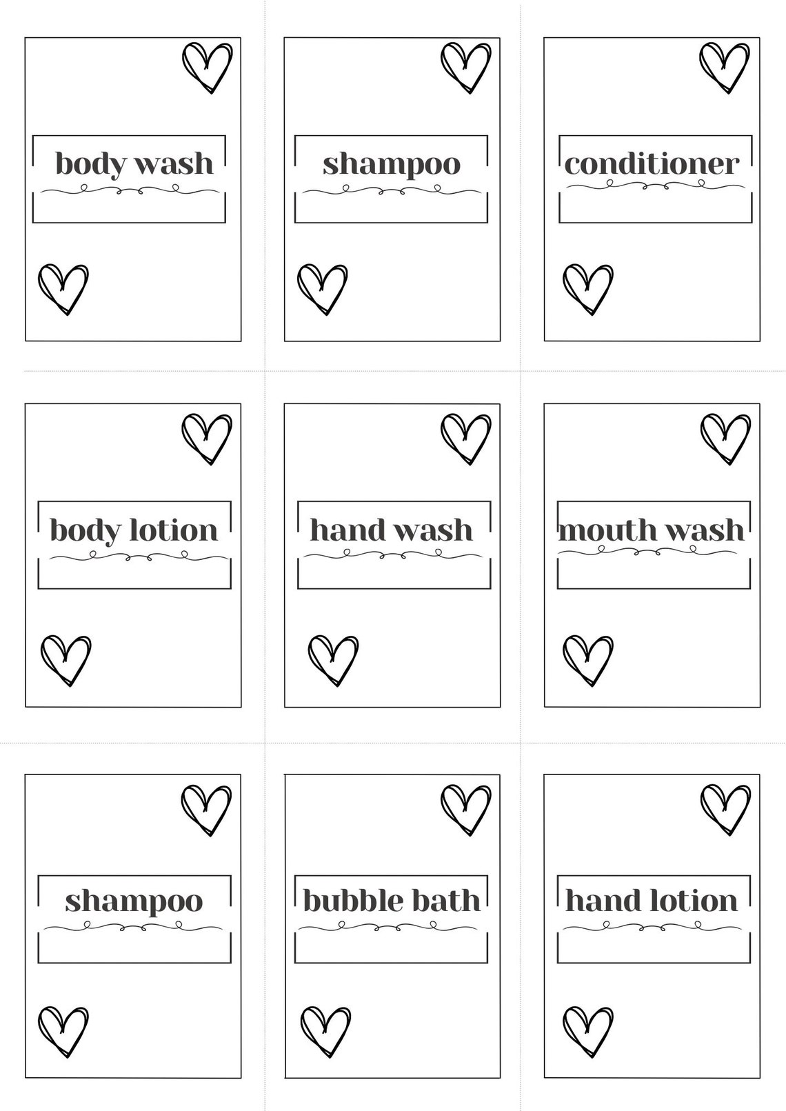 Printable Bathroom Labels - Etsy