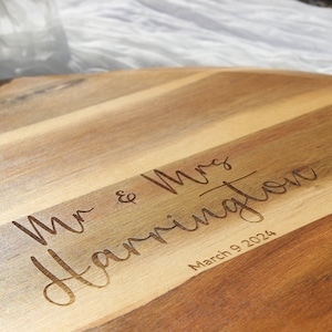 Personalised Chopping Board with Engraving, Custom Engraved Cheese Boards for Couples, Housewarming Gift,Anniversary Gift, Engagement