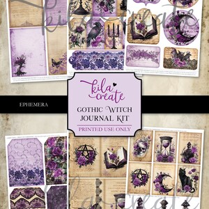 Gothic Witch Grimoire Journal Kit, Witch Junk Journal, Magical Journal ...