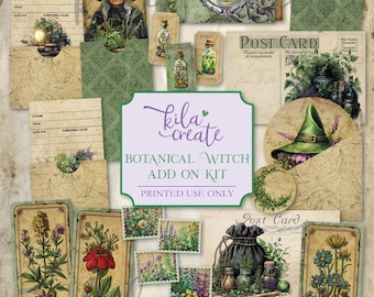 Botanical Witch Add On Kit, Herb Witch Journal, Herbs, Spring Witch, Magic, Springtime, Digital Download, Printable Journal Kit, KILA Create