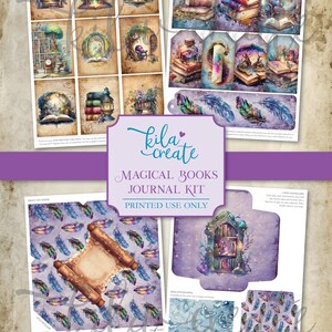 Magical Books Journal Kit, Fantasy Junk Journal, Fantasy Books Digital ...