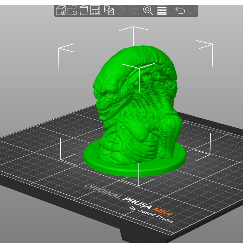 Alien Newborn Bust 3D Print File Model Etsy