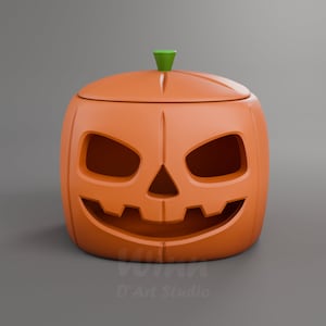 Halloween Pumpkin planter, Multifunctional planter, 3D print file model. Halloween home decor