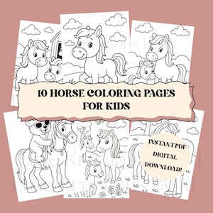 Horse Coloring Pages for Kids: Printable Activity Sheets (PDF Download)