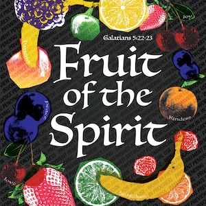 Fruit Of the Spirit, Retro Christian Sublimation, Bible Affirmation PNG, Christian Streetwear png, Commercial Use, Faith Based Apparel, svg