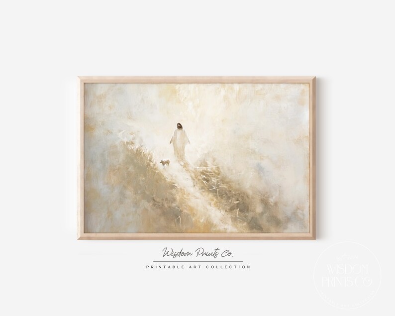 Jesus Leaves the 99 Parable of the Lost Sheep Wall Art the Good