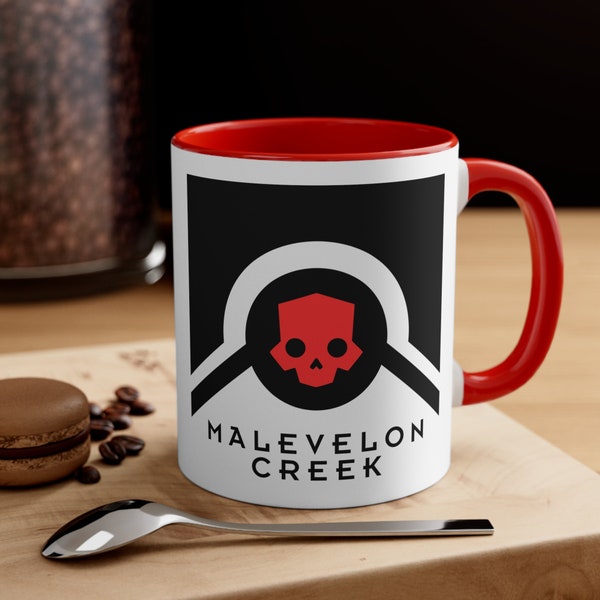 Personalized Helldivers 2 Fallen Heroes Vengance at Malevelon Creek Accent Coffee Mug, 11oz