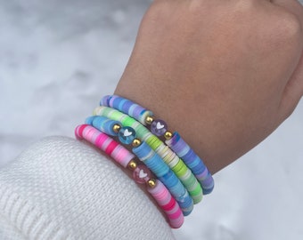 カラフルなパステルビーズブレスレットセット - Etsy 日本