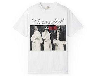 Threaded Funk Nuns Smoking Cigarettes T-shirt | Edgy Graphic Tee