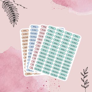 Autocollants fonctionnels pour enseignants - Feuilles d'autocollants pour agendas quotidiens et hebdomadaires - Pour les calendriers, les ordres du jour et l'organisation de la classe