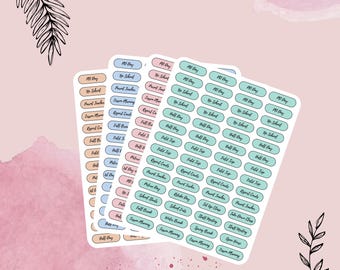 Functional Teacher Stickers – Daily and Weekly Planner Sticker Sheets – For Calendars, Agendas & Classroom Organization
