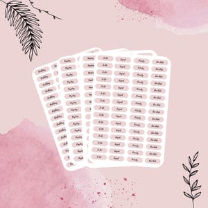 Stickers fonctionnels pour agendas, calendriers et agendas – Stickers professionnels et personnels – Feuilles d'autocollants pour une organisation quotidienne/hebdomadaire