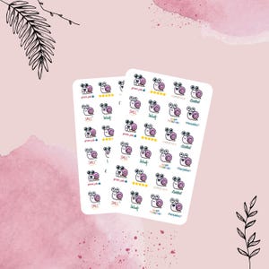 Feuilles d'autocollants de récompense et de motivation sur le thème des escargots, autocollants en vinyle Happy Mail, autocollants d'encouragement mignons pour enfants, étudiants et agendas