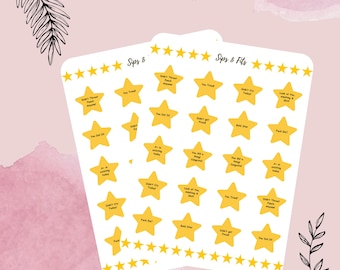 Sarcastic Reward Star Stickers | Sassy Holographic Stickers | Funny Adult Gold Star Stickers | Mental Health Humor | Swear Stickers