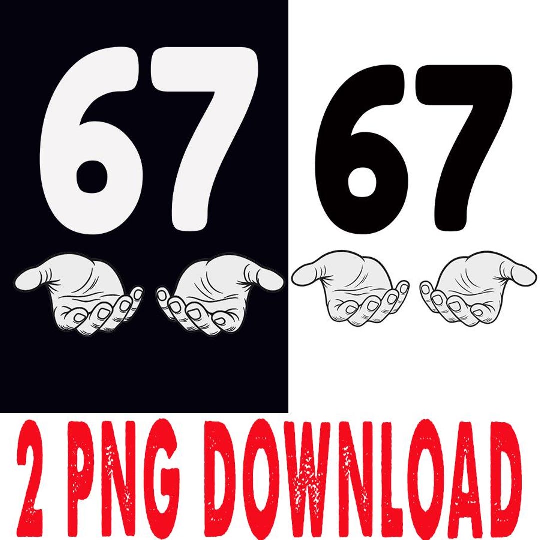 Six Seven 6 7 Meme Funny Hands SVG PNG Bundle, Viral Internet Meme ...