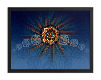 Solar Eclipse - Abstract Wall Art, Framed Print