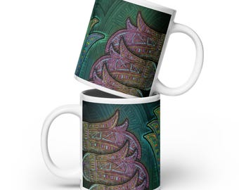 Vacation - Abstract Art Mug, white - a unique gift for friends, family or yourself