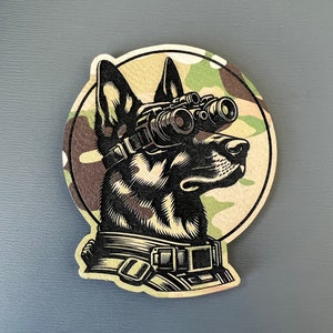 Dog with NVG, Hook and Loop - MultiCam Arid