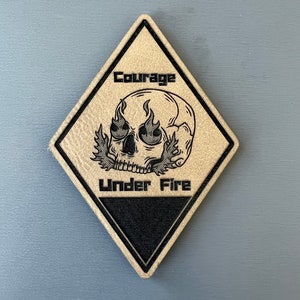 Courage Under Fire Patch, Hook and Loop - Tan