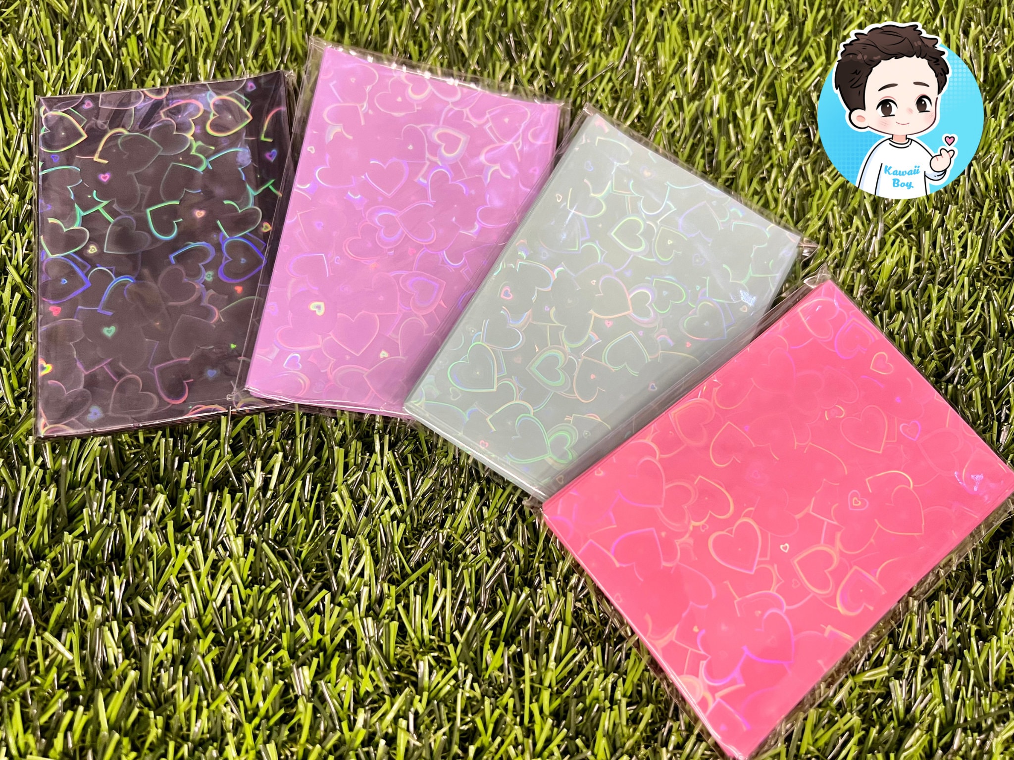 Kawaii Holographic Photocard Sleeves in Multiple Colors 10 Pkg
