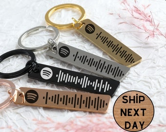 Personalized keychain, Spotfiy keychain, Spotify code keychain,Custom key chain, Birthday Gift, Music Gift , Custom Gift, Couples Gift,