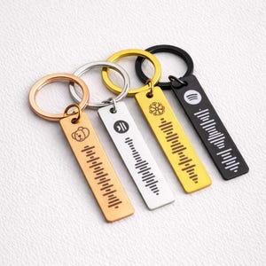 Personalized Spotify Keychain | Music Scannable Keyring | Christmas Gift | Engraved Keychain | Spotify code | Song keychain | Custom spotify