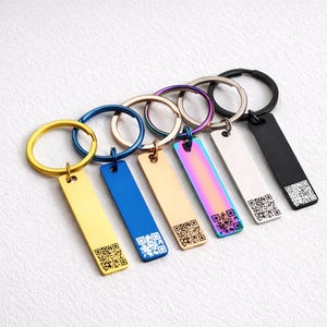 Personalisierter Musik-QR-Code-Schlüsselanhänger – Personalisierter Song-Schlüsselring mit Gravur für Sie und Ihn – Einzigartiges Geschenk für Musikliebhaber – Jahrestags- und Valentinstagsgeschenk