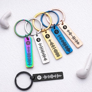 Personalized Spotify Code Keychain - Custom Music Keyring - Keychain For Mother's Day , Scannable music code , Keychain gift , Gift for Mom