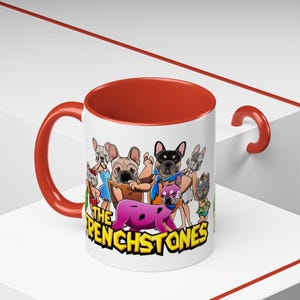 Taza, divertida taza de café familiar de bulldog francés, taza de té con recuerdos de la infancia, regalo para amantes de las mascotas de dibujos animados, 11 oz 15 oz de cerámica, taza de café para amantes de los perros,