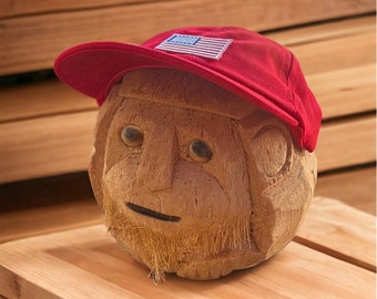 American Carved Coconut Monkey
