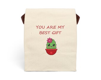 Canvas Lunch Bag With Strap, Valentine's Day