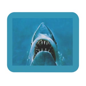 Shark-Themed Mouse Pad - Ocean Inspired Gift for Shark Lovers, Gamer Accessory, Office Décor, Coastal Vibe, Birthday Present