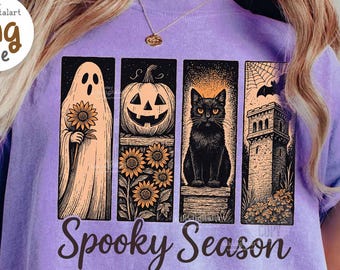 Spooky Season Png, Trendy Halloween PNG, Halloween Shirt Designs, Retro Halloween PNG, Horror Movie PNG, Witch Vibes Png Dtf Download