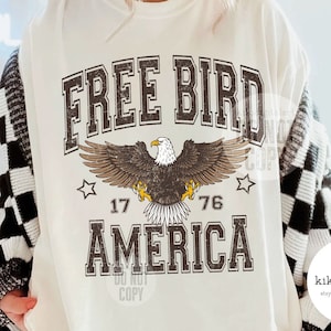 free bird america png, eagle png, rock & roll tshirt design, classic southern rock band png sublimation, american eagle png digital download