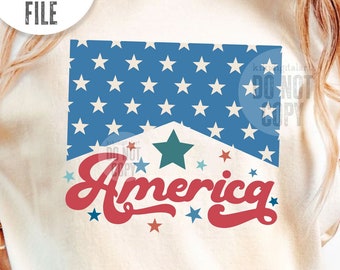 America Png, Retro America Png, 4th Of July PNG, 4th Of July Sublimation Design, Cowboy America Png, Patriotic Png, Digital Download