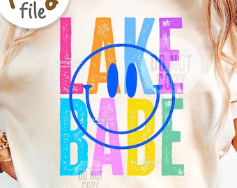 Chica del lago angustiada PNG, camiseta retro del lago PNG sublimación, lago PNG, vagabundo del lago PNG, vida en el lago PNG, verano PNG cara sonriente PNG descarga digital