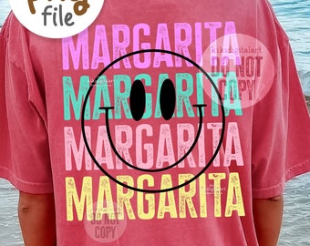 Margarita Png, Summer Png, Smile Margs Sublimation PNG, Happy Summer Vibes Png Digital Download, Beach Drinking TShirt png Margarita Weather