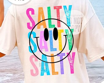 Salty PNG / Smile Summer png / Beach T-shirt png Sublimation Designs / Smile Face png / Beach png / Beach Life png dtf dtg digital download