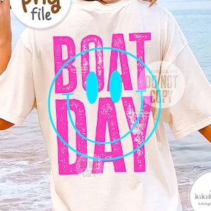 Smile Boat Day PNG / Summer png / Lake T-shirt png Sublimation Designs / Happy Face Shirt png / Lake png / Lake Life png digital download