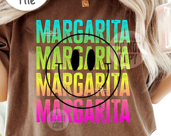 Distressed Margarita Png, Smile Margs png Sublimation, Happy Summer Png, Smile face png, Rainbow Margarita Weather png dtf digital download