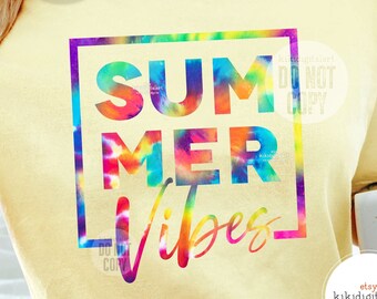 Tie Dye Summer Vibes PNG / Summer png / Beach T-shirt png Sublimation Design / Ocean Babe png / Beach Life png dtf dtg digital download